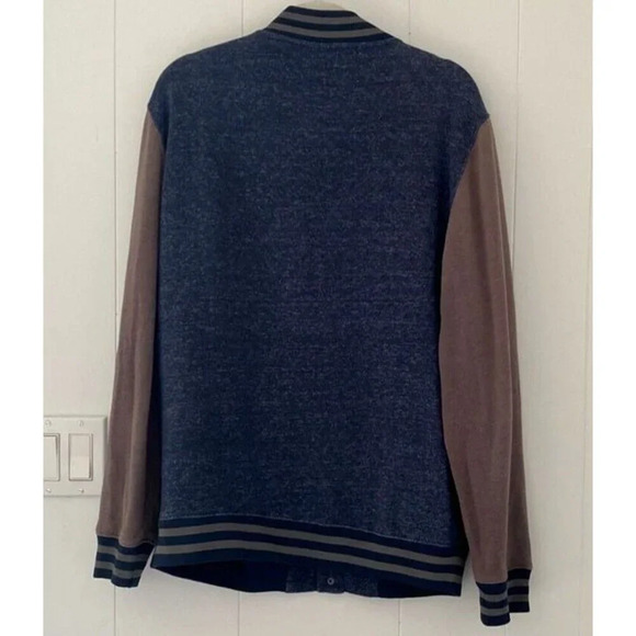 Men's Superman DC Jacket Medium Blue & Gray Snap Comics Retro Hero H109 - Picture 4 of 6